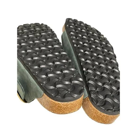 Birkenstock Arizona Big Buckle Sandals 37 6 Green NEW - Picture 6 of 7